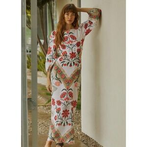 New Anthropologie Encantadore Renata Tropic Maxi Dress Size Large